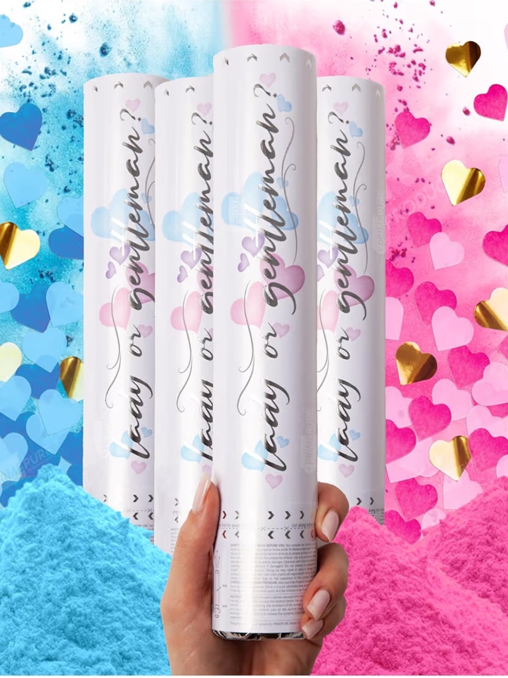 Primepure Gender Reveal Confetti Cannons